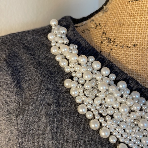 INC International Concepts Pearl Statement Necklace Scoop Neck Sweater - Picture 10 of 16